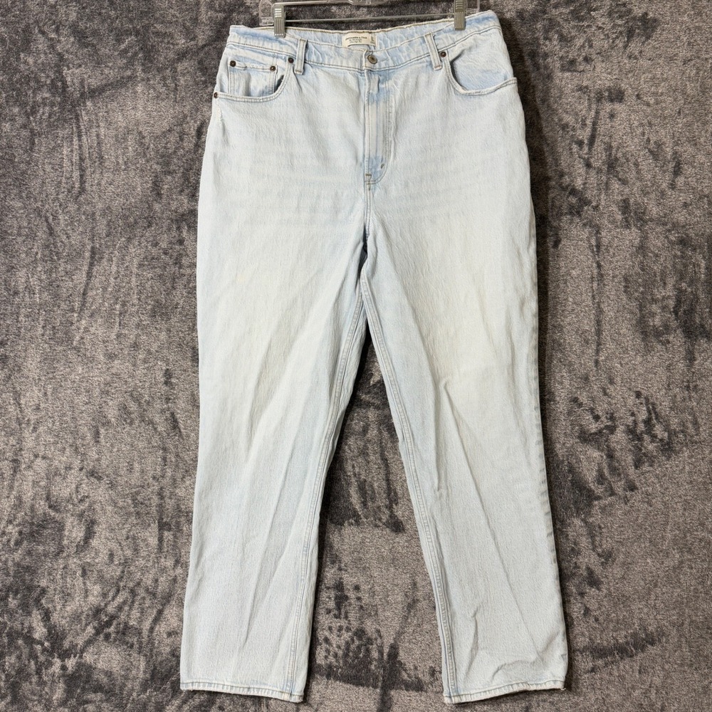 Abercrombie & Fitch 90s Straight Ultra High Rise Jeans Curve Love Womens‎ 33/16R